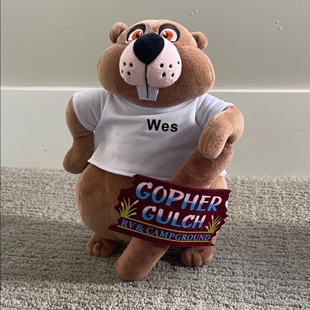 Gopher Gulch Plush Toy with White Shirt